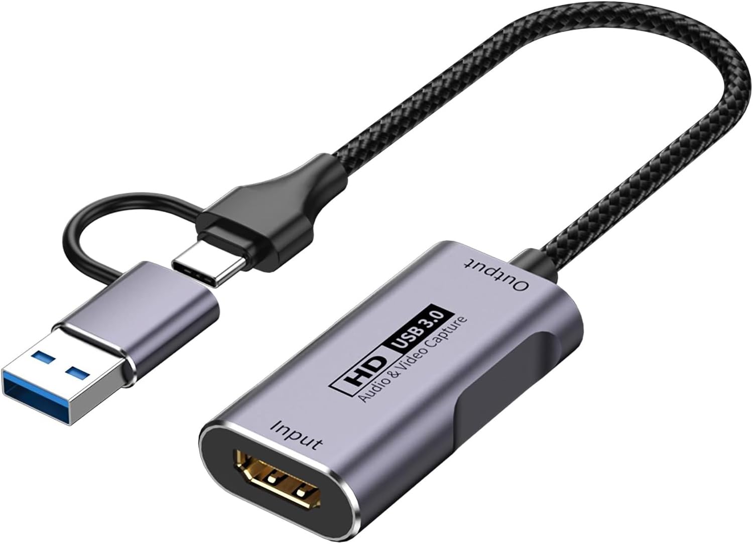 Sponsored Ad – Video Capture Card, 4K HDMI to USB-A/USB-C Capture Card Full HD 1080P 60FPS USB3.0 Capture Video and Audio Recording for Gaming, Streaming, Teaching, Video Conference