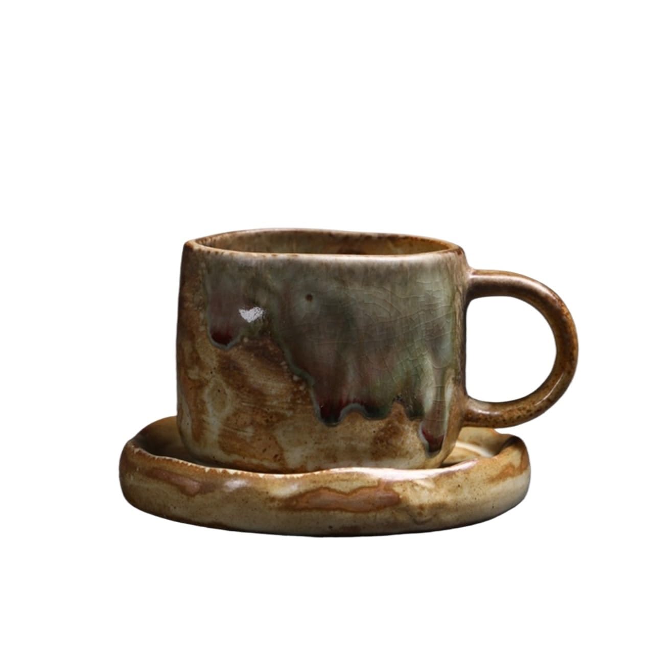 Tasses à café ensemble de tasses et soucoupes en céramique thé restaurant