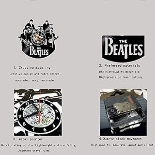 Horloge Murale Record Vinyle Horloge Murale Creative Horloge Murale Vinyle Cadeaux pour Les Fans des Beatles pour Ceux… - Les Beatles, Paul McCartney, John Lennon, RIngo Starr, George Harrison Horloge Murale Record Vinyle Horloge Murale Creative Horloge Murale Vinyle Cadeaux pour Les Fans des Beatles pour Ceux… – Image 5