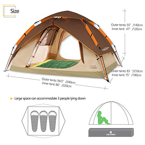 ZOMAKE Instant Tents for Camping 3 4 Person