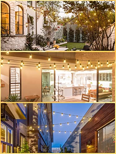 Addlon 100Ft(2-Pack*50Ft) Led Outdoor String Lights With 30 Edison Vintage Shatterproof Bulbs, Commercial Grade Patio Lights, Ip65 Waterproof For Balcony, Backyard And Garden, Warm White #TOP6