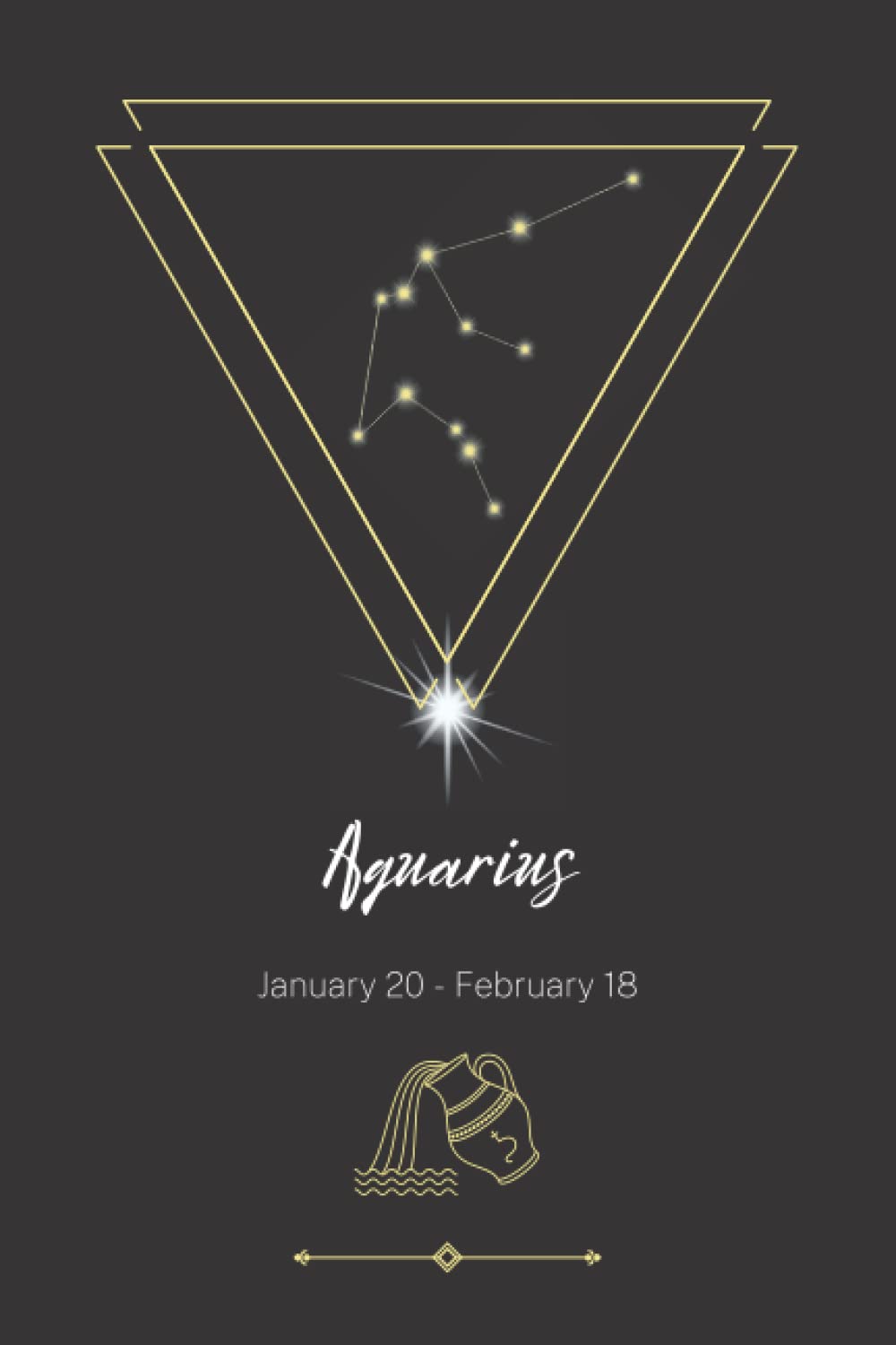 Aquarius Notebook: Astrology Constellation Horoscope Zodiac Lined Journal Diary with Personality Traits on Back Cover | Makes A Great Personalized Aquarius Gift