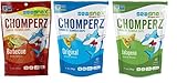 SeaSnax Chomperz Crunchy Seaweed Chips 3 Flavor Variety Bundle: (1) SeaSnax Chomperz Jalapeno, (1) SeaSnax Chomperz Original, and (1) SeaSnax Chomperz BBQ, 1 Oz. Ea. (3 Bags Total)
