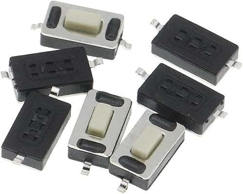 AANAN 100pcs 0.118 * 0.236 * 0.098 in interruptor táctil luz parche 2 pies interruptor micro botón interruptor de dos pies interruptor táctil el