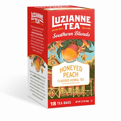 Image of Luzianne Southern Blends Honeyed Peach Flavored Herbal Tea Bags, 18ct (Pack of 1)