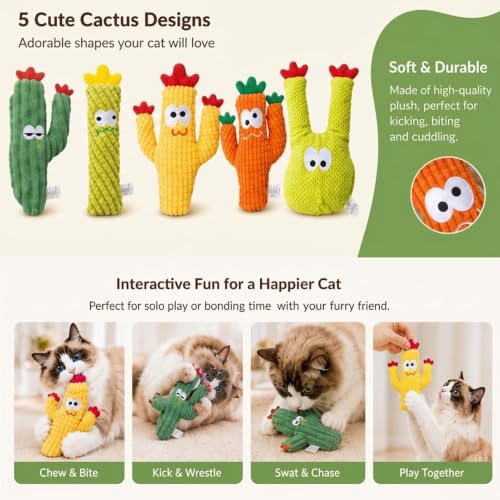 Juguetes de peluche con catnip para gatos de interior 7