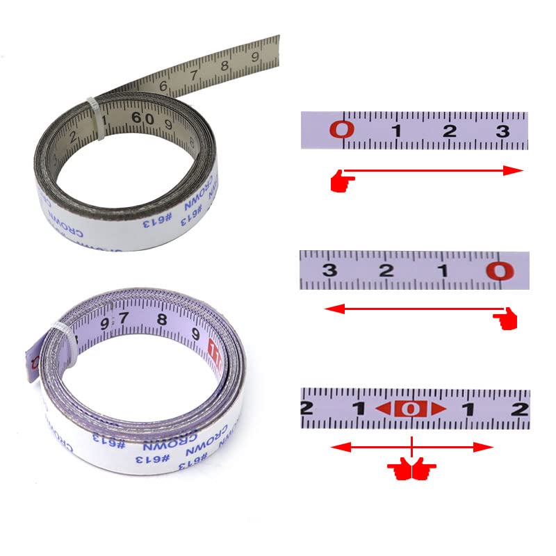 Cinta métrica metálica autoadhesiva 0-5M plata miniatura 2