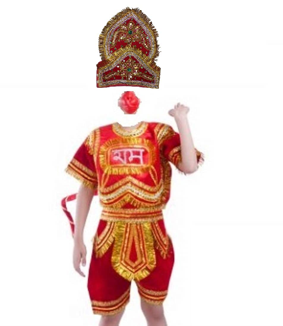 Rubber Kkalakriti Shri Hanuman Bajrangbali Rambhakt Mythological Character Ramleela Fancy Dress Costume For Kids (3-4 Yrs), Multicolor (B09FGSN6QD) Amazon Price History, Amazon Price Tracker