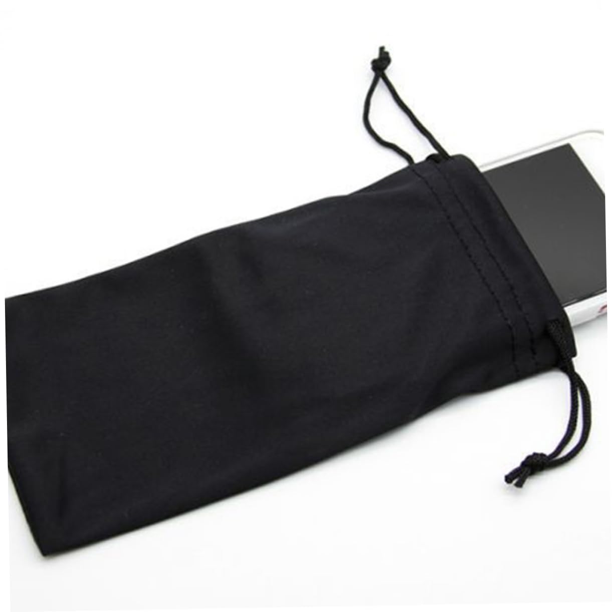 TOYANDONA 3 Sätze Aufbewahrungstasche Für Brillen Beutel Weiche Sonnenbrillentasche Brille Kordelstring -tasche Tragbares Brillenetui Tragbare Brillentasche Flanell Schwarz 25 Stück * 3
