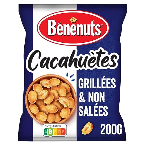 BENENUTS Cacahuètes Grillées et Non Salées 200g