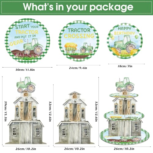 3-Tier Tractor Cupcake Stand Tractor Birthday Party Decorations Farm Tractor Birthday Party Supplies Tractor Party Favors by Fjoron - Image 2
