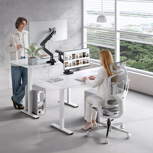 Image of FlexiSpot Single Monitor Arm, Premium Aluminum Monitor Desk Mount Fits Screen up to 39 Inches, Fully Adjustable Monitor Stand with C-Clamp & Grommet Base, Holds 6.61 to 26.46 lbs, Black