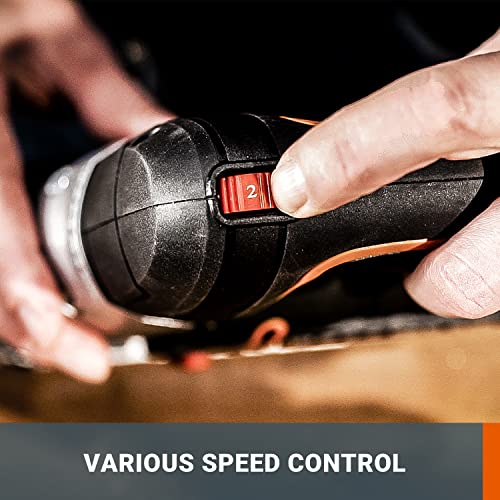 WORX WX479 750W Jigsaw,3 in one, Tool-Less Blade Change,4 Position Pendulum,Straight&Bevel&curvilinear Cutting, LED Light, Compact, Blade&Spanner&dust Tube&Foot Plate Protection Included 4 WORX WX479 750W Jigsaw,3 in one, Tool-Less Blade Change,4 Position Pendulum,Straight&Bevel&curvilinear Cutting, LED Light, Compact, Blade&Spanner&dust Tube&Foot Plate Protection Included - Image 4