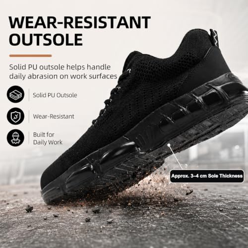 Image of Steel Toe Shoes for Women Safety Work Shoes Wear-Resistant for Warehouse