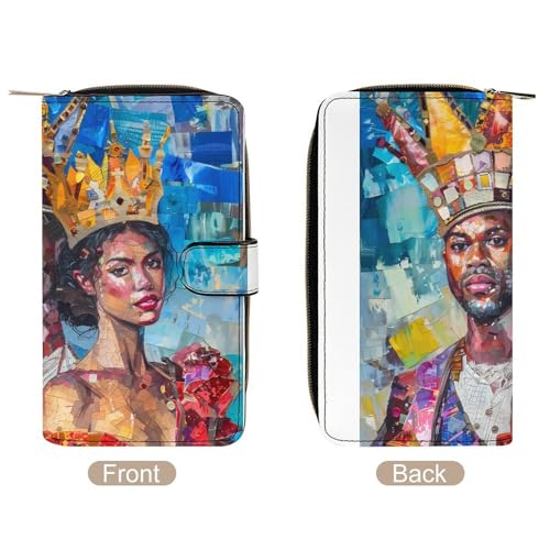 Sexy King Couple Painting Unisex Wallet Cute Elegant Long Slim Card Holder Case Minimalist Coin Purse Clutch Wallets3