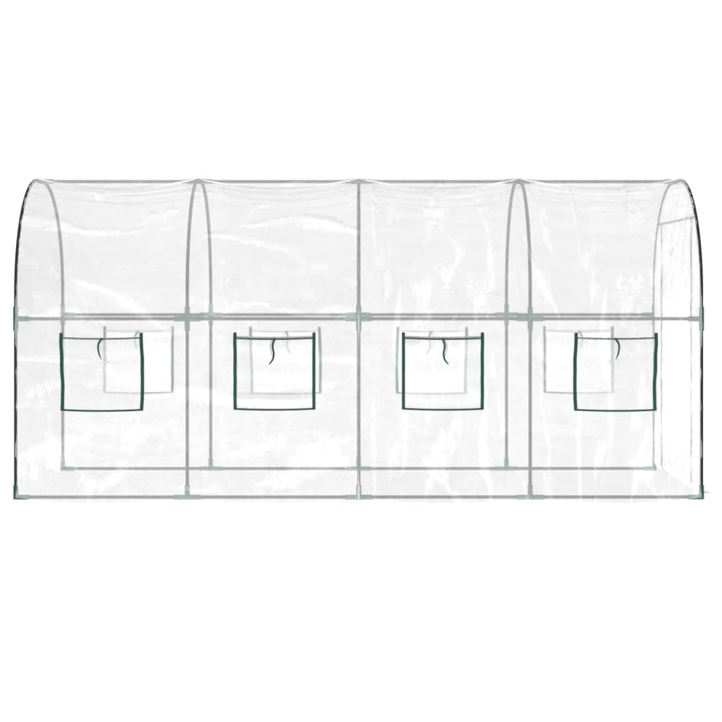 Homgoday Invernadero de Jardín Grande con Estructura de Acero y Cubierta de PVC - Protección UV y 8 Ventanas