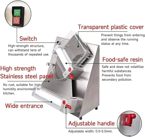 Pressa elettrica automatica per pizza, in acciaio inox, per torte, tortillas e pane piatto, diametro 30 cm
