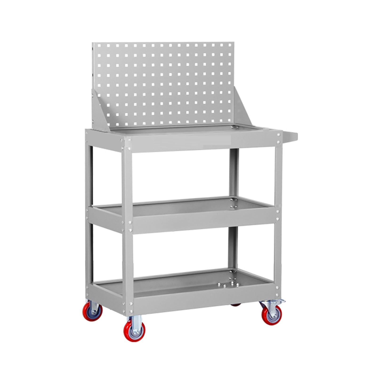 Dreistöckiger, Robuster Werkzeugwagen Auf Rollen Für Autoreparatur Und Kosmetikstudios, 300 Kg Tragkraft, Werkstattmaschinen-Design,Color 1-67x36x76cm
