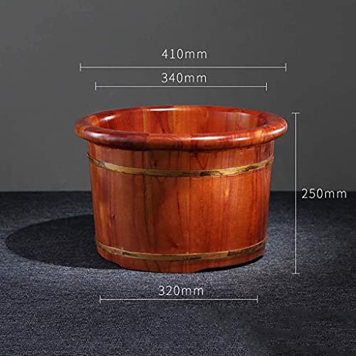 Tina de madera para baño de pies con tapa y diseño sólido miniatura 2