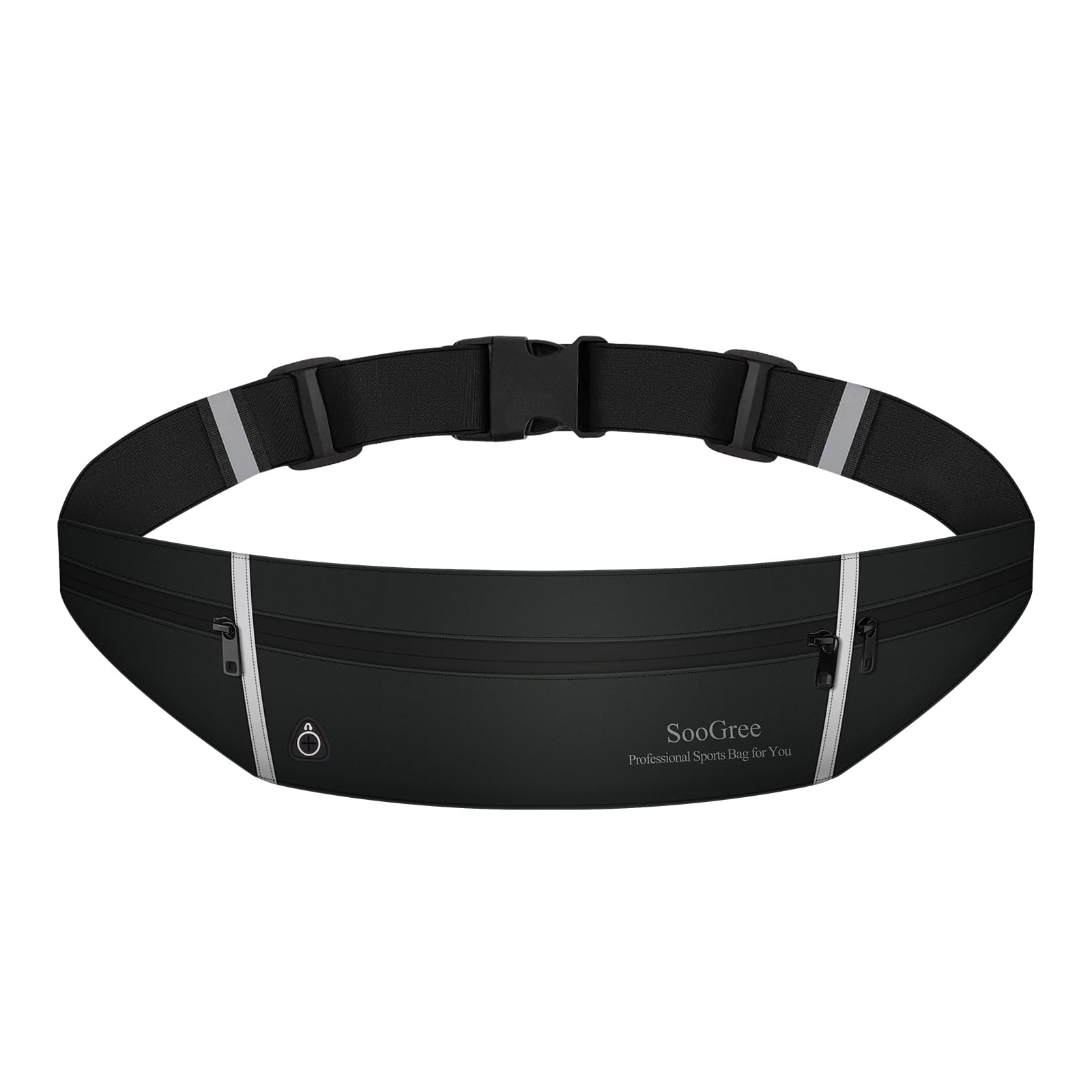 SooGree Running Belt Fanny Pack for Women Men Waterproof Waist Pack Runners Bag Slim Money Belt Phone Holder for Sports Hiking Traveling Adjustable Strap Workout Pouch Lightweight Walking Jogging