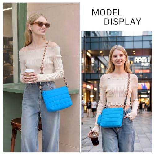 Image of ACUARIO Crossbody Bags for Women - Puffy Tote Bag Purse for Work, Travel, Shoulder Handbag with Small Wallet
