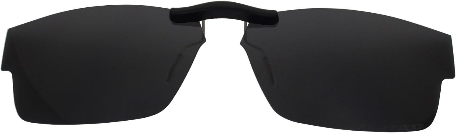 Custom Fit Polarized CLIP-ON Sunglasses For Oakley Airdrop (55) OX8046 55X18 Black