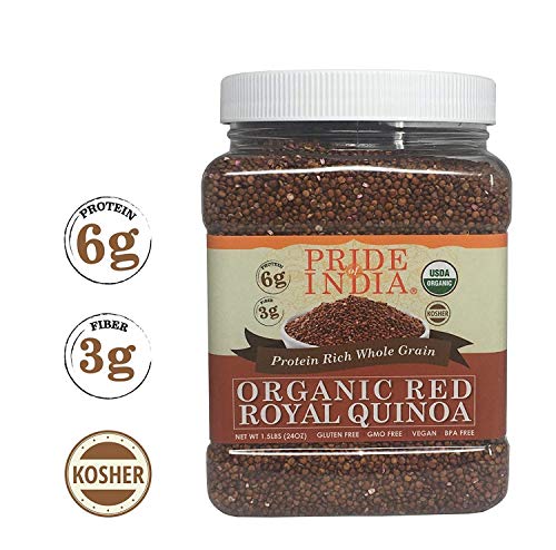 image for Pride Of India - Organic Royal Red Bolivian Quinoa - Protein Rich Whol