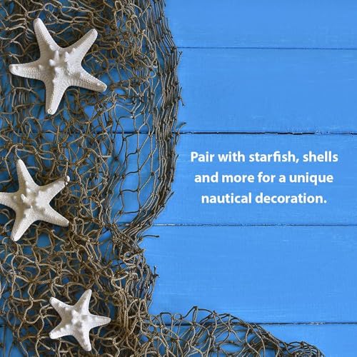Fishing Net Decor – Real Repurposed 5x10ft (2 Pack) Fishing Net for Wall, Beach Party & Nautical Decorations – Authentic Fish Netting for Pirate & Mermaid Themes – Indoor Outdoor Coastal Home Décor - Thumbnail 7