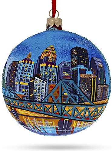 Louisville, Kentucky, USA Glass Ball Christmas Ornament 4 Inches - Image 6
