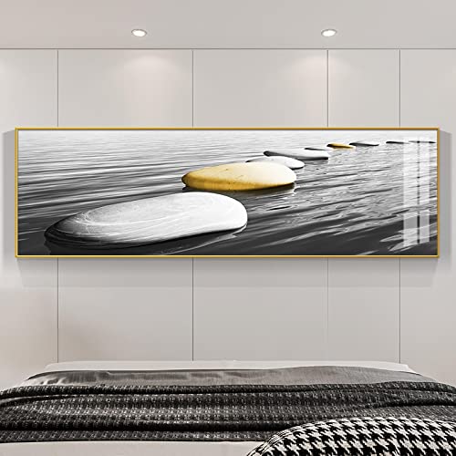 Mur photo paysage eau pierre toile pour habiller un grand mur vide de couloir ou de chambre