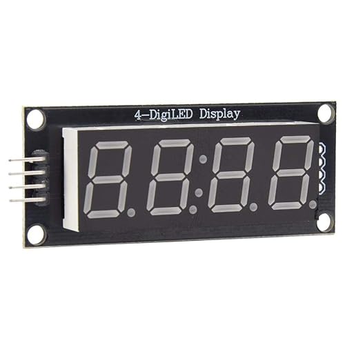 Módulo de tubo de pantalla LED de 4 dígitos de 7 segmentos se adapta a la biblioteca de uso TM1637.h (rojo)
