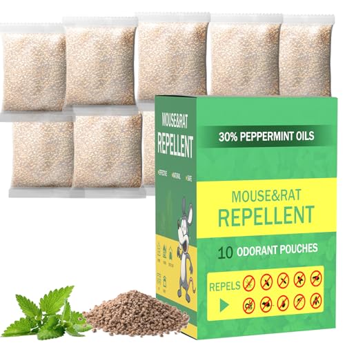 Mouse Repellent Pouches Squirrel Repellent 10 Pack Peppermint Oil Repellent for Mouse