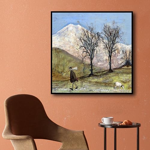 Image of 8x10 Canvas Floating Frame,0.9 inch Deep Canvas Frame,Black | HUACANVAS Canvas Floater Frames for Prints,Floater Frame for Canvas Painting,Canvas Frame for Wall Decor(8 inchx10 inch,Black)
