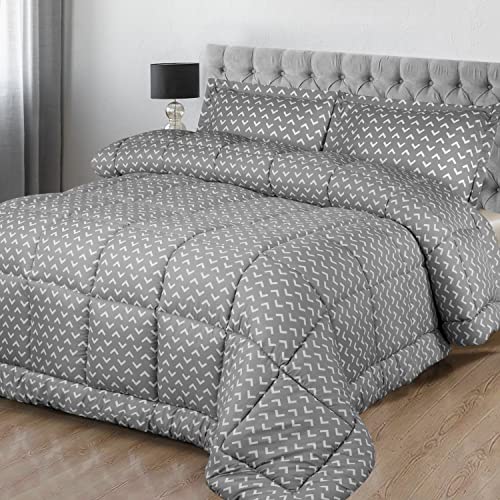 Utopia Bedding King Comforter Set (Arrow White) With 2 Pillow Shams - Bedding Comforter Sets - Down Alternative Comforter - Soft And Comfortable - Machine Washable #TOP4