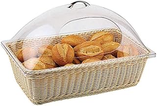 World Cuisine 42967-53 - Cesta rectangular de poliratán, color beige