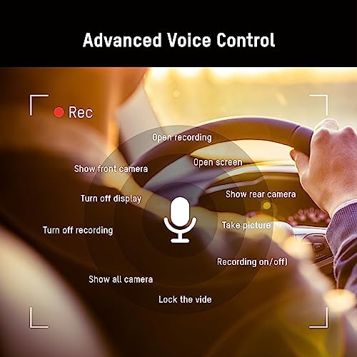 Image of Hikvision Car Dash Cam K5, 2K Dual Channel | 2K Front HD 1080P Rear HD | 3'' Touch Screen | 140 View | G Sensor |Emergency Recording |App Playback & Share |Voice Recognition |Support 256GB SD Card