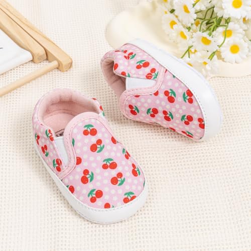 Image of Infant Baby Boys Girls Canvas Sneaker Toddler Slip On Anti Skid Newborn First Walkers Candy Shoes for 0-18 Months