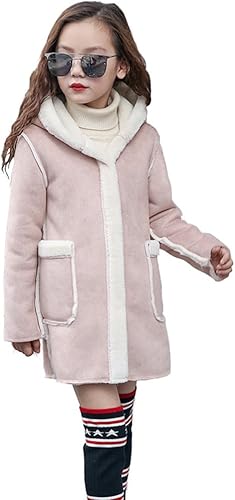 Amazon Co Jp Himoe 秋冬 子供服 コート 女の子 長袖 アウター 韓国 キッズ コート 女の子 フード付き 防寒 裏起毛 厚手 暖かい 子供用 女児 110 1 130 140 150 160 身長 150 160cm 服 ファッション小物