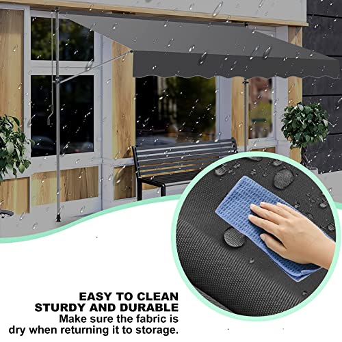 Toldo impermeable de exterior con tela de repuesto de 285 cm resistente a la lluvia 5
