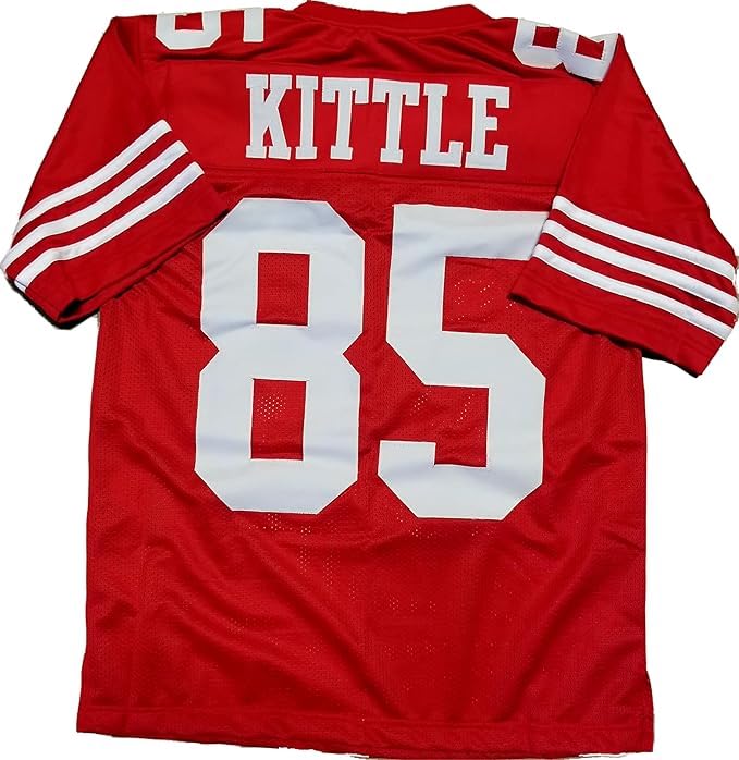 Custom Stitched George Kittle Youth RED Jersey (US Alpha Small Regular Red)