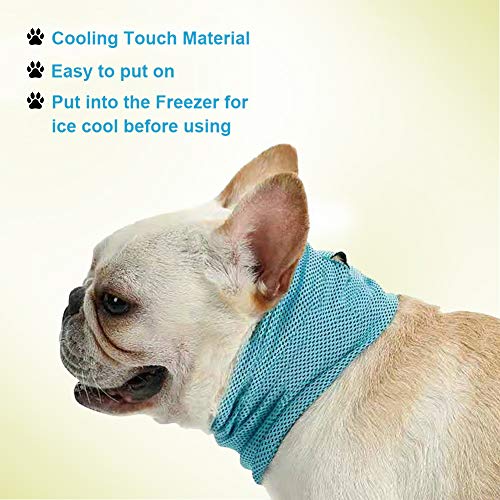 Kühlhalsband für Hunde, Hunde halstücher Kühlend, Hundehalsband Kühlend, Kühlende Halstuch Hund, Kopftücher Kühlend Hund, Sommer Pet Instant Cooling Schal (L)