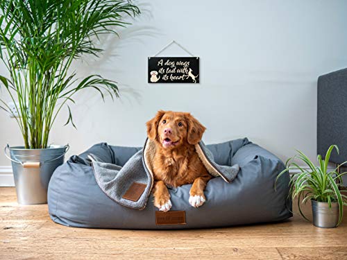 Carispibet A Dog Wags Its Tail With Its Heart | Home Decorative Sign, Decorations For Animal Lovers, Dog Lovers 6" X 12" #TOP2
