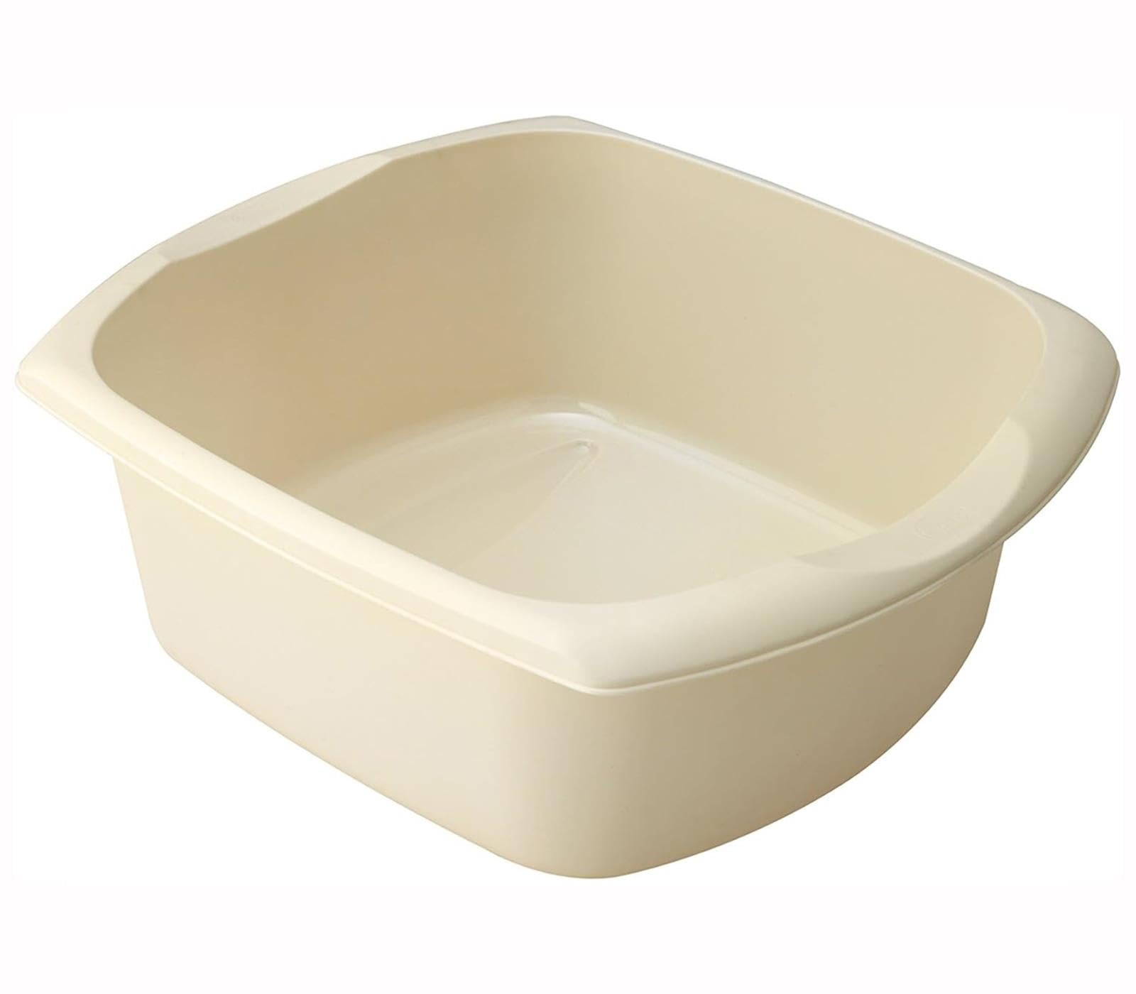 Hochste Beige Addis 9.5L Washing Up Bowl Kitchen Sink Dishes Basin Rectangular Medium One Size