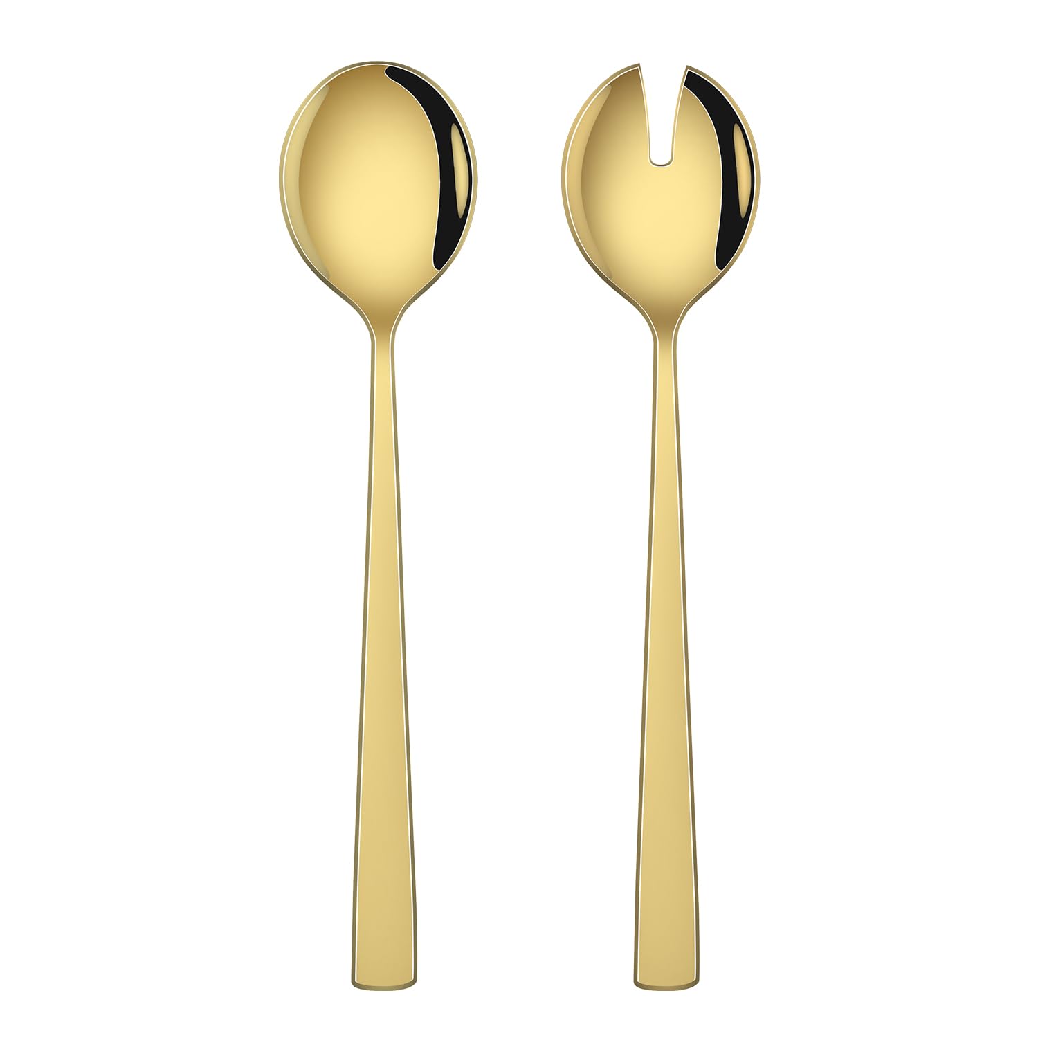 Stainless Steel Salad Servers - 2 Piece Set -8 Stainless Steel Salad Servers - 2 Piece Set -8
