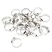 Produktbild sourcing map 20Stk 18mm-32mm Auto Schlauchklemme Metall Einstellbares Band Klick Silberton