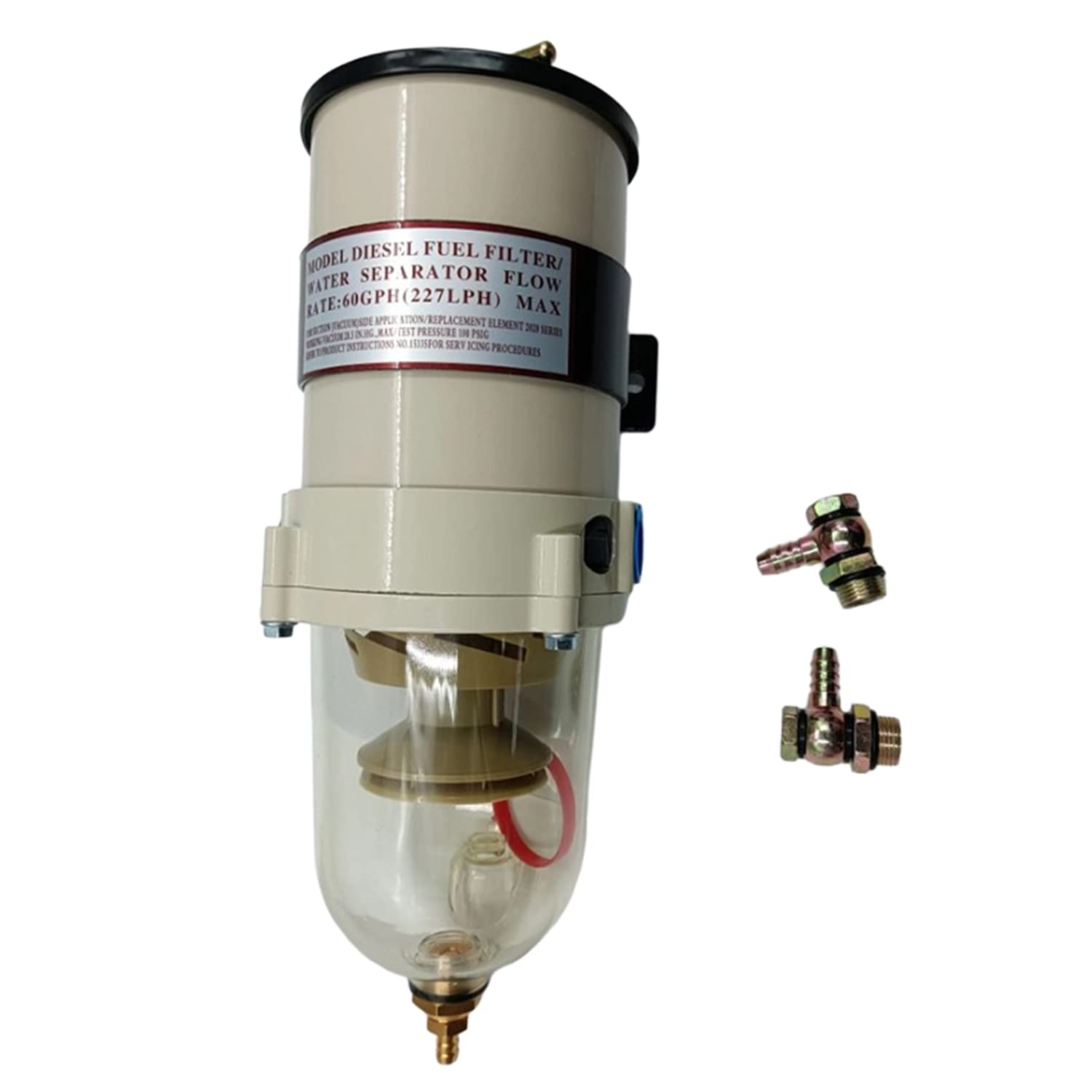 YIHETOP 900 Series Marine Fuel Filter Water Separator Compatible for Racor 900FG 900FH 90GPH
