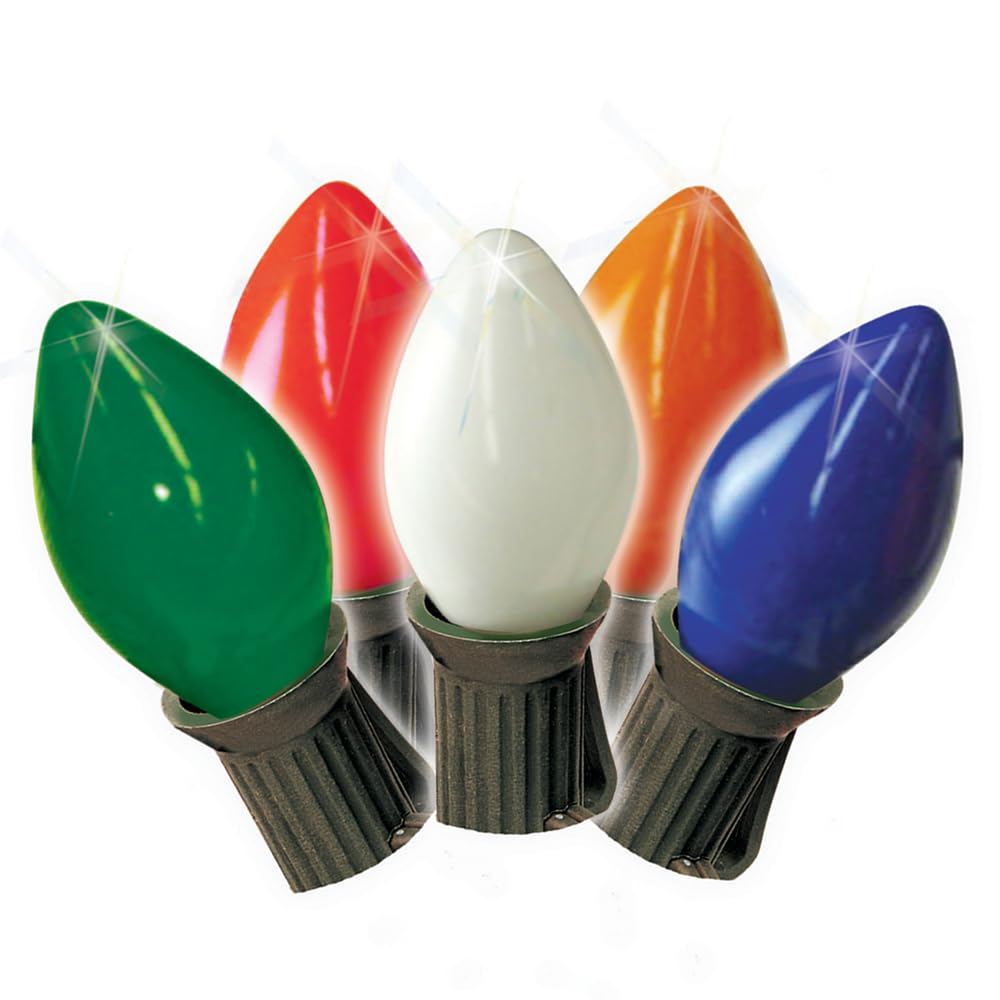 Brite Star Vintage Christmas String Lights Multi C9 25 Feet - Old-Fashioned Bulbs Perfect for Christmas - Patriotic Decorations, Indoor and Outdoor Use.