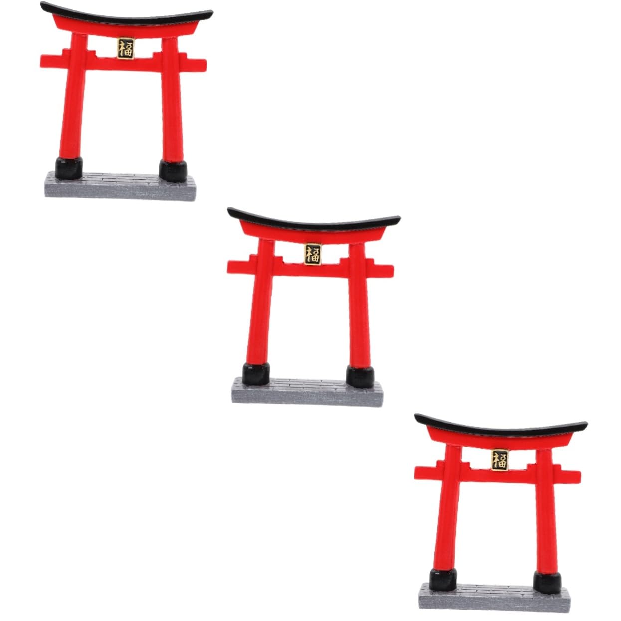 Sosoport 3pezzi Decorazione Acquario Torii Giapponese Scultura Ornamentale Per Paesaggi Accessorio Per e Acquari Per Decorazioni Domestiche e Regali
