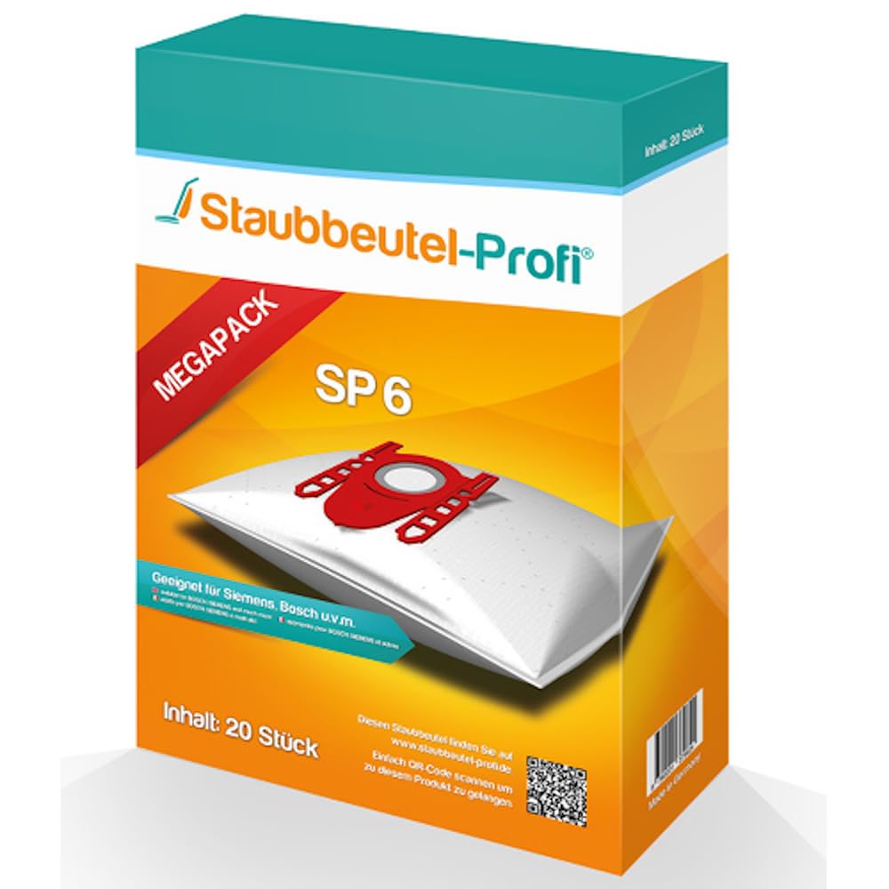 20 Staubsaugerbeutel geeignet für Siemens Q5.0 extreme Silence Power Bodenstaubsauger VSQ5X500, VSQ5X1230, VSQ5 X 12 M1,VSZ3XTRM11 von Staubbeutel-Profi® kompatibel mit Swirl S62 / S67