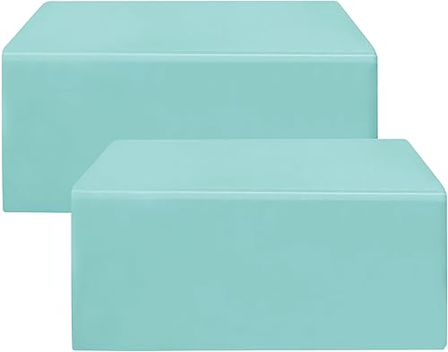 HolidayIdeas Paquete de 2 manteles ajustables de 48 x 24 pulgadas, manteles rectangulares para mesas de 4 pies, manteles de tela de poliéster para